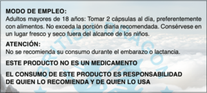 Instrucciones sobre el consumo de cápsulas