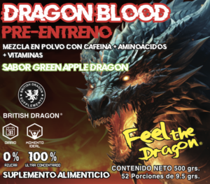 Pre Entreno Dragon Blood British Dragon en Guadalajara